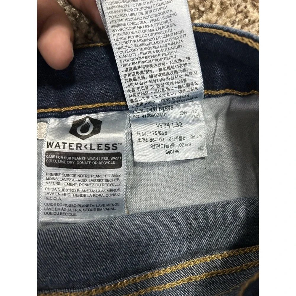 Levi's 511 Denim Jeans Men's 34x32 Slim Fit Dark Wash